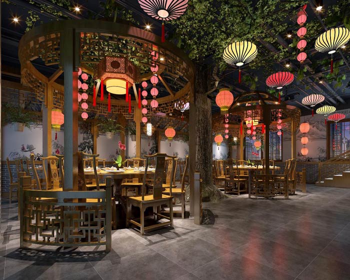 農(nóng)家私房菜餐區(qū)裝修設(shè)計效果圖