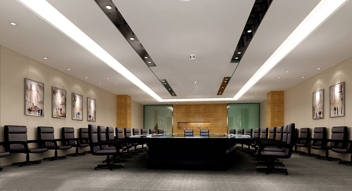 企業(yè)孵化器辦公室會議室裝修設計效果圖